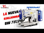 Máquina de coser ojales digital mecánica SPEEDWAY SW 781 D Montada con mesa y soporte incluido Con ruedas