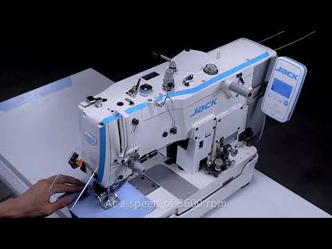 JACK JK-T781G-Z Máquina de coser de ojales digital mecánica ensamblada con mesa y soporte incluidos