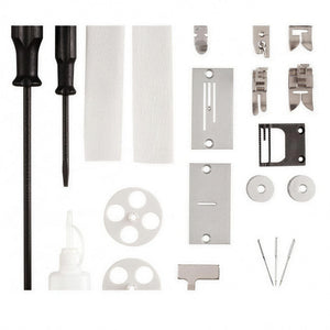 SINGER 20U-105C — Máquina lockstitch de pespunte recto y zig-zag de una aguja, ensamblada lista para usar con servomotor, mesa y base incluidas