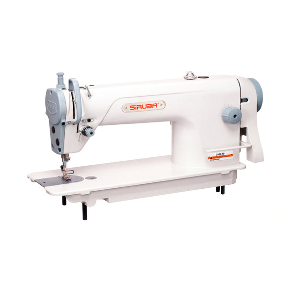 SIRUBA L917-M1 Single Needle Lockstitch Industrial Sewing Machine with Servo Motor, Table and Stand Included