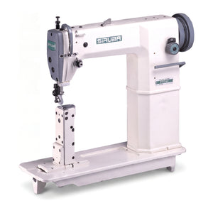 SIRUBA P717-01 Single Needle Post-bed Lockstitch Industrial Sewing Machine with Servo Motor, Table and Stand Included