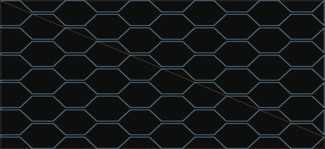 Wide Hex quilting pattern SLW file preview for a CNC template sewing machine