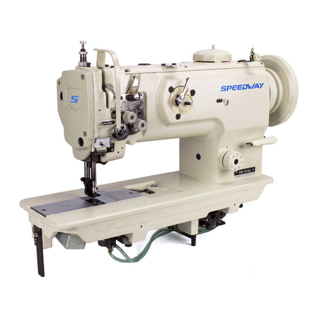 SPEEDWAY SW-1510L/DA/VS Single Needle Heavy Duty Unison Feed Walking Foot Sewing Machine Assembled with Table and Servo Motor Included