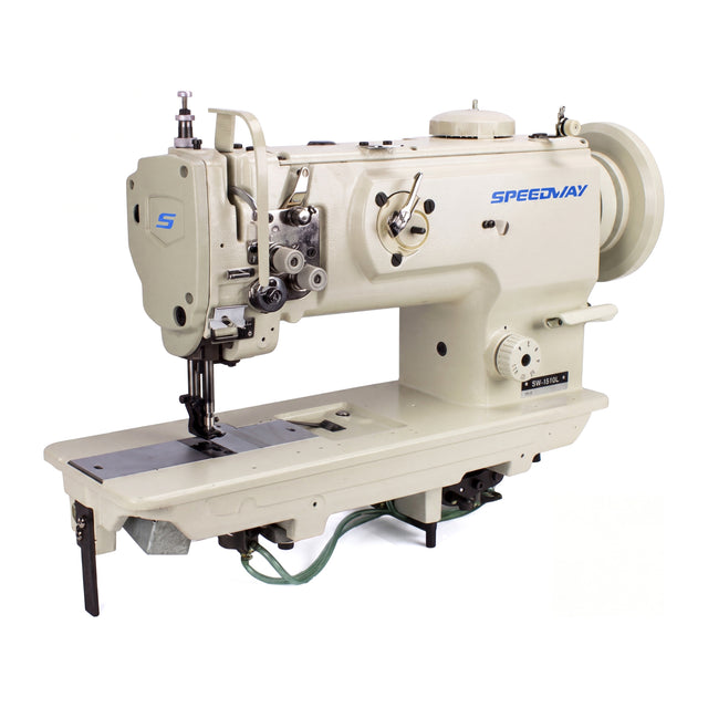 SPEEDWAY SW-1510L/DA/VS Single Needle Heavy Duty Unison Feed Walking Foot Sewing Machine Assembled with Table and Servo Motor Included