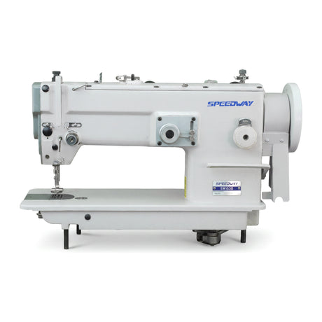 SPEEDWAY SW 1530 Single Needle Mechanical Heavy-Duty Zig-Zag Industrial Sewing Machine with 550W Servo Motor - Complete Setup, Table, Stand Included
