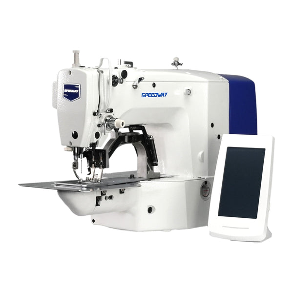 SPEEDWAY® SW-1906GH – Direct Drive Electronic Bartack – Complete Setup, Table & Stand Included