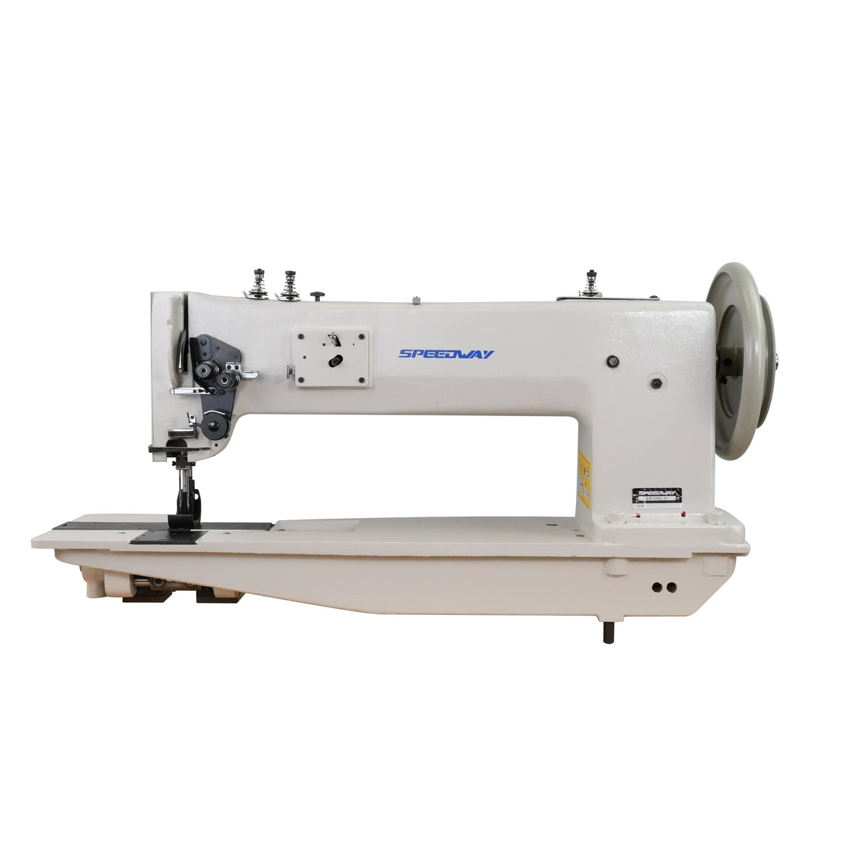 SPEEDWAY SW-28BL-20 2-Needle 20" Long Arm Extra Heavy Duty Walking Foot Compound Feed Industrial Sewing Machine with Japanese Hook & 900W Servo Motor for Sails, Tarps, Leather & Upholstery - Complete Setup, Table & Stand Included