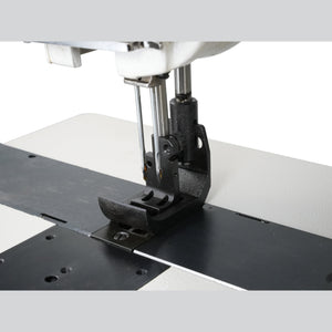 SPEEDWAY SW-28BL-20 2-Needle 20" Long Arm Extra Heavy Duty Walking Foot Compound Feed Industrial Sewing Machine with Japanese Hook & 900W Servo Motor for Sails, Tarps, Leather & Upholstery - Complete Setup, Table & Stand Included