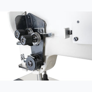 SPEEDWAY SW-28BL-20 2-Needle 20" Long Arm Extra Heavy Duty Walking Foot Compound Feed Industrial Sewing Machine with Japanese Hook & 900W Servo Motor for Sails, Tarps, Leather & Upholstery - Complete Setup, Table & Stand Included