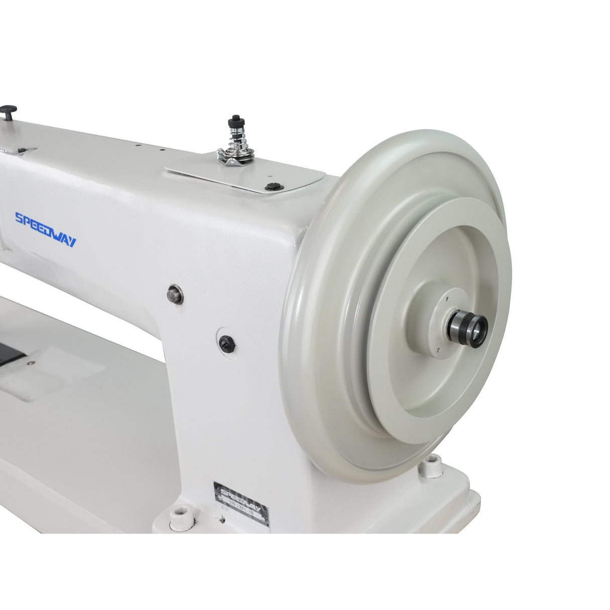 SPEEDWAY SW-28BL-20 2-Needle 20" Long Arm Extra Heavy Duty Walking Foot Compound Feed Industrial Sewing Machine with Japanese Hook & 900W Servo Motor for Sails, Tarps, Leather & Upholstery - Complete Setup, Table & Stand Included