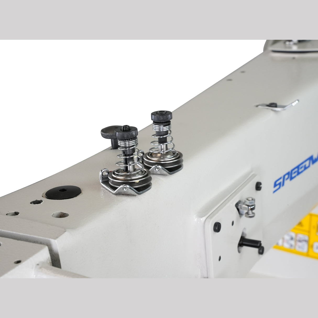 SPEEDWAY SW-28BL-20 2-Needle 20" Long Arm Extra Heavy Duty Walking Foot Compound Feed Industrial Sewing Machine with Japanese Hook & 900W Servo Motor for Sails, Tarps, Leather & Upholstery - Complete Setup, Table & Stand Included