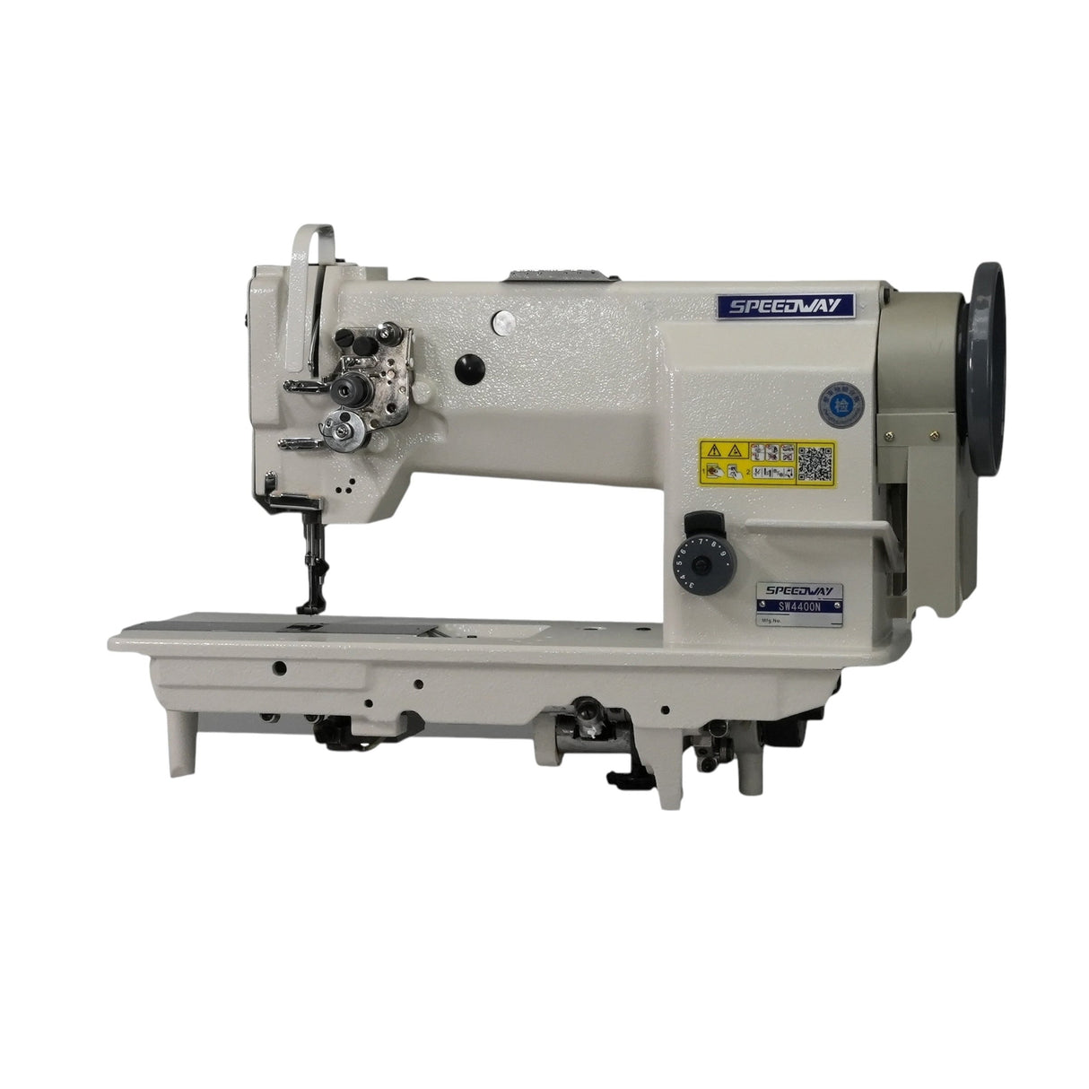 SPEEDWAY® SW-4400N Single Needle Heavy Duty Unison Feed Walking Foot Sewing Machine Assembled with Servo Motor, Table and Stand Included