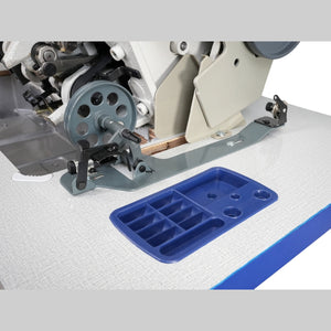 SPEEDWAY® SW-4400N Single Needle Heavy Duty Unison Feed Walking Foot Sewing Machine Assembled with Servo Motor, Table and Stand Included
