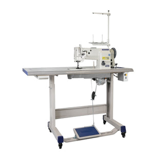 SPEEDWAY® SW-4400N Single Needle Heavy Duty Unison Feed Walking Foot Sewing Machine Assembled with Servo Motor, Table and Stand Included