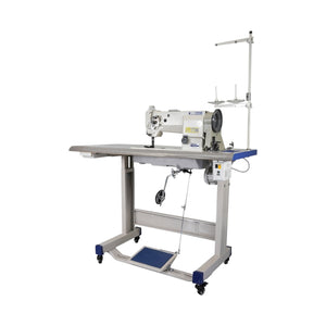 SPEEDWAY® SW-4400N Single Needle Heavy Duty Unison Feed Walking Foot Sewing Machine Assembled with Servo Motor, Table and Stand Included