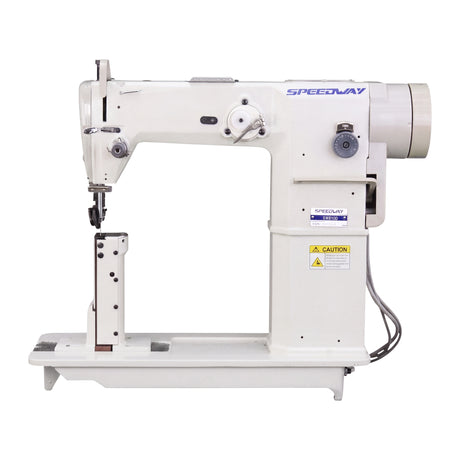 SPEEDWAY® SW-810D Direct Drive Post-Bed Lockstitch Machine – Complete Setup, Table & Stand Included