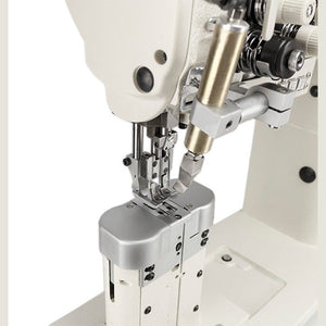 SPEEDWAY® SW1760L/VS Double Needle Post Bed Heavy Duty Unison Feed Walking Foot Sewing Machine Assembled with Table and Stand Included