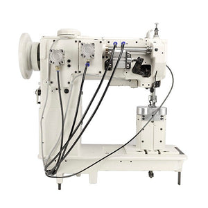 SPEEDWAY® SW1760L/VS Double Needle Post Bed Heavy Duty Unison Feed Walking Foot Sewing Machine Assembled with Table and Stand Included