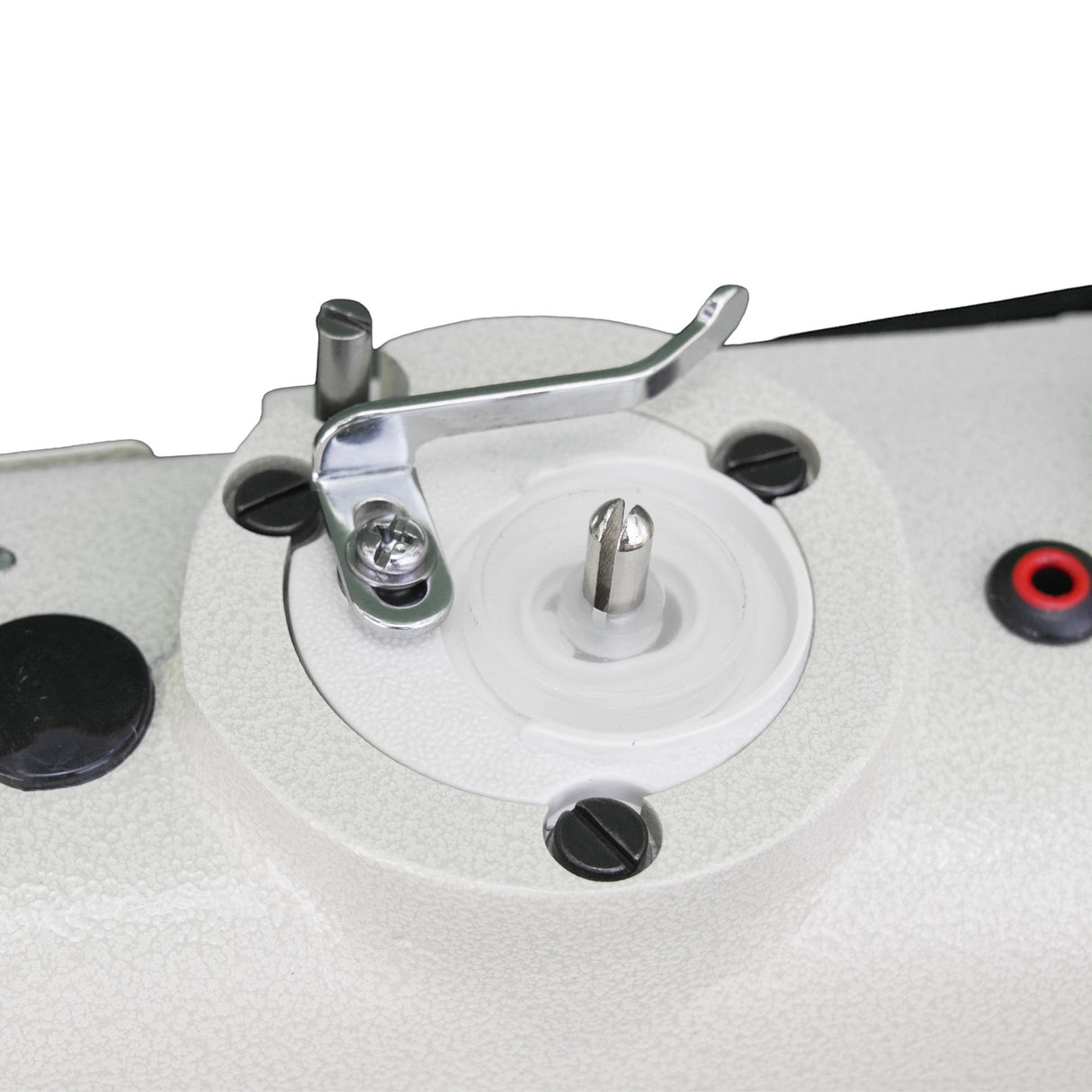 Supra Sewing Online, Llc Speedway SW 8B-2A industrial sewing machine bobbin winder and thread guide.